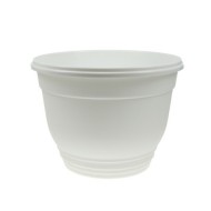 Горшок Цегла 2лит Белый D-18см с поддоном