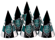 Колпак бумажный Happy Birthday Зелёный (1уп/10шт) Арт-7664601