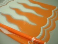 Пленка Пламя Оранжево-Белая 70см/200гр
