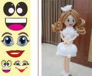 Набор Глазки+Ротик на клеевой основе Арт-В-602А (4 комплекта на листе)