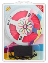 Электрогирлянда Дюралайт 5м Розовая Арт-3475 (от розетки без пульта)