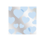 Пленка Листами металл Love is Love Голубая 58*58см (1уп/20шт) Цена за лист