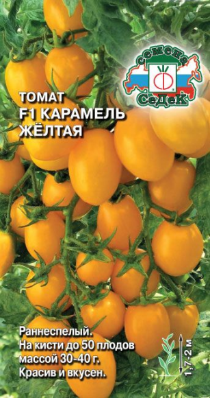 Томат Карамель Жёлтая F1 ЦВ/П (СЕДЕК) 0,1гр раннеспелый 1,7-2 м Томат Карамель Жёлтая F1 ЦВ/П (СЕДЕК) 0,1гр раннеспелый 1,7-2 м