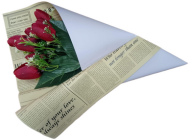 Пленка Листами Газета Лаванда 58/58см (1уп/10шт) Цена за 1 ЛИСТ