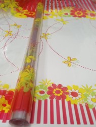 Пленка прозрачная с рисунком Лето Красно-Жёлто-Салатовая 70см/200гр