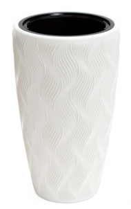 Горшок Флэйм 61лит Белый (со вставкой 13лит) М-8885 (D-29см)