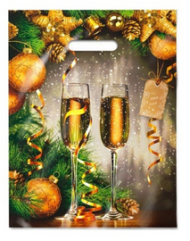 Сумочка пакет п/э 400*310мм Звон бокалов Арт-649674