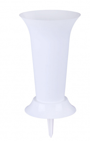 Колба для цветов с колышком Белая 190мм*410мм М-3048 Колба для цветов с колышком Белая 190мм*410мм М-3048