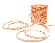 РАФИЯ искусств 16мм*200ярд Оранжево-крем