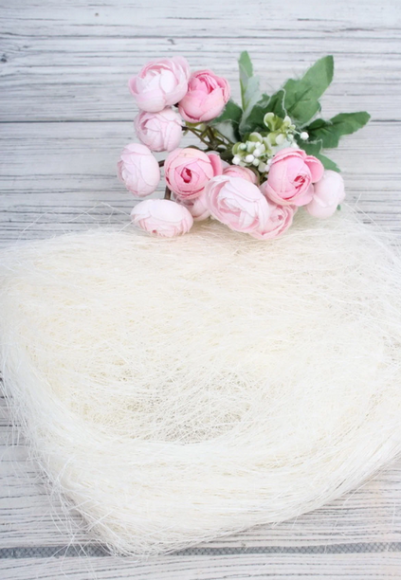 Наполнитель Сизаль 40гр для Подарков Белый