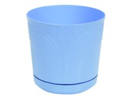 Горшок Корад 120мм Голубой с поддоном высота 11см