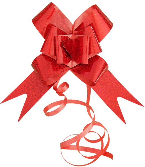 Бант БАБОЧКА №3 Голография красный 817891 1уп/10шт