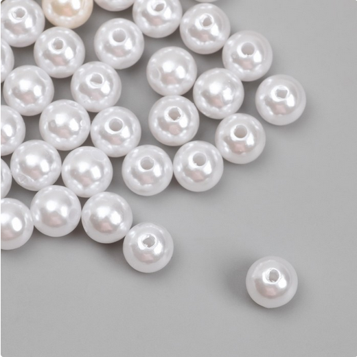 Бусы 10мм 50гр Жемчужные
