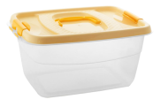 Контейнер пластиковый пищевой 12,5лит прозрачный с крышкой Арт-211/223