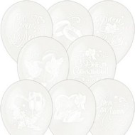 Шар латексный 12/30см пастель С Днем Свадьбы 1уп/50шт Арт 040802