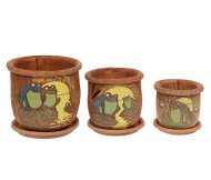 Кашпо Лягушки №2 (ЗОЛОТОЕ) D-15см