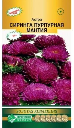 Цветы Астра Сиринга Пурпурная мантия ЦВ/П (ЕС) 0,1гр густомахровая 60-70см