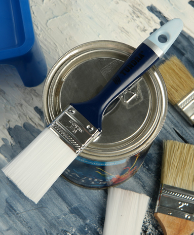 Кисть плоская пластиковая ручка 38мм ТУНДРА