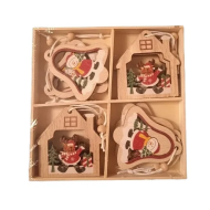 Ёлочное украшение ЭКО дерево Набор фигурные (5см/12шт) Арт-ХНР-230