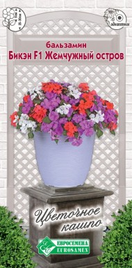 Цветы Бальзамин Уоллера F1 Бикэн Жемчужный остров ЦВ/П (ЕС) 5шт однолетник 25-30см