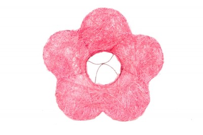 Каркас для букета 15см Сизаль Цветок Розовый