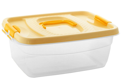 Контейнер пластиковый пищевой 10лит прозрачный с крышкой Арт-111/123