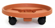 Подставка на колёсах Пластик круглая D-300мм Терракот Польша