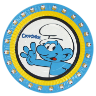 Тарелка бумажная Смурфики МИКС D-18см*10шт Арт-776754