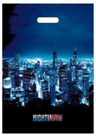 Сумочка пакет п/э 380*470мм Ночные огни Арт-2603 Сумочка пакет п/э 380*470мм Ночные огни Арт-2603