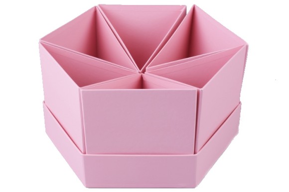 Коробка Тортик из 6 частей L15см W29,5см Розовая YH-023-5