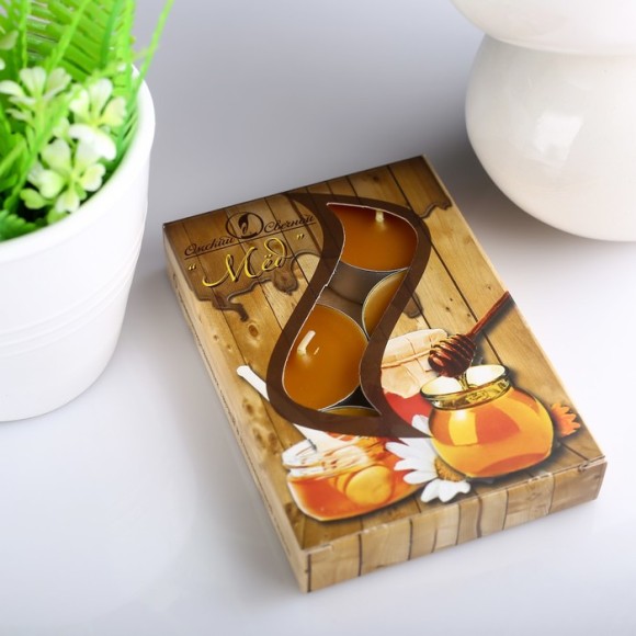 Свеча гильза Ароматизир Мёд Набор 6шт*12гр