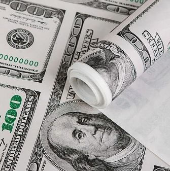 Бумага крафт Баксы на Белом 72см*10м