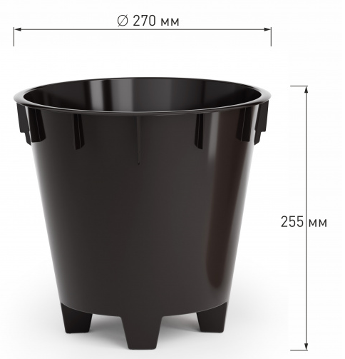 Горшок Лея 10лит Бежевый (с дренажной системой) Горшок Лея 10лит Бежевый (с дренажной системой)