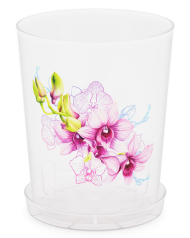 Горшок для Орхидей 1,2лит Прозрачный с поддоном М-1603 Горшок для Орхидей 1,2лит Прозрачный с поддоном М-1603