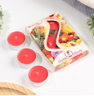 Свеча гильза Ароматизир Тропические Фрукты Набор 6шт*12гр