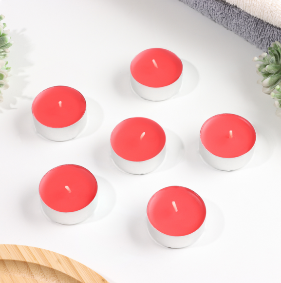 Свеча гильза Ароматизир Тропические Фрукты Набор 6шт*12гр