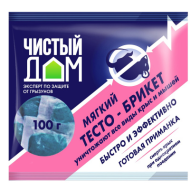Тесто брикет 100гр Чистый Дом (1уп/50шт) от крыс З/Пл