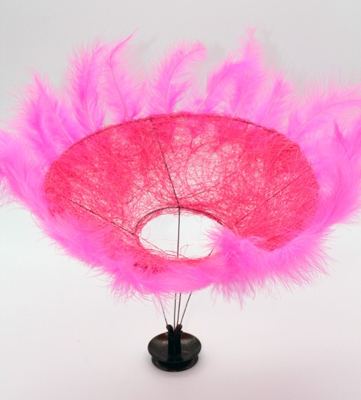 Каркас для букета 25см СИЗАЛЬ ПЕРЬЯ Розовый