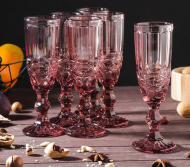 Набор Фужеров для Шампанского Ла-Манш Розовые 160мл (1уп/6шт) Арт-4826349