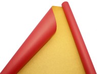 Бумага матовая двусторонняя Красная-Желтая 70см*10м