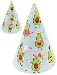 Колпак бумажный Авокадинки (16см/6шт) Арт-7575