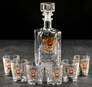 Набор Графин стекло Герб России 500мл + 6 рюмок*50мл Арт-5300089
