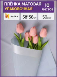 Пленка Листами Матовая с Кантом Небесная 58/58см (1уп/10шт) Цена за лист