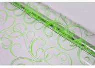 Пленка прозрачная с рисунком Серпантин Авис Салатовая 70см/200гр