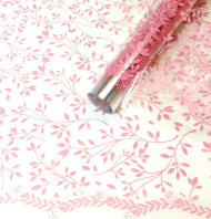 Пленка прозрачная с рисунком Веточки Нюдовая 70см/200гр