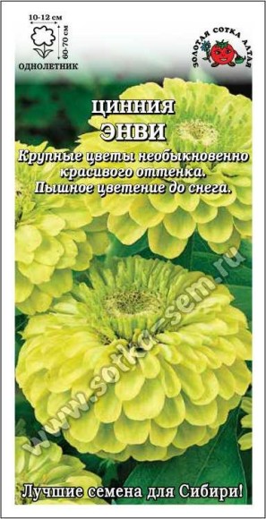Цветы Цинния Энви ЦВ/П (СОТКА) 0,2гр однолетник до 70см