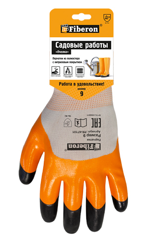 Перчатки прорезиненные Пчелка Fiberon (1уп/1пара) Арт-PR-NT101 Перчатки прорезиненные Пчелка Fiberon (1уп/1пара) Арт-PR-NT101