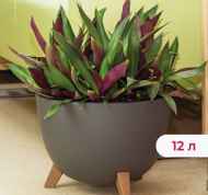 Горшок на ножках Флориан 350мм 12лит Графитовый М-3187 (D-30см)