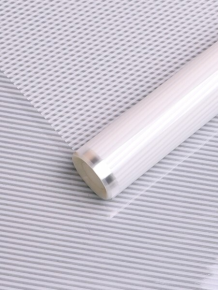 Пленка прозрачная с рисунком Плиссе Белая 70см/8м Пленка прозрачная с рисунком Плиссе Белая 70см/8м