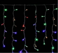 Электрогирлянда Штора 4м Дождик Цветная (дождик 40см+60см) Арт-1247
